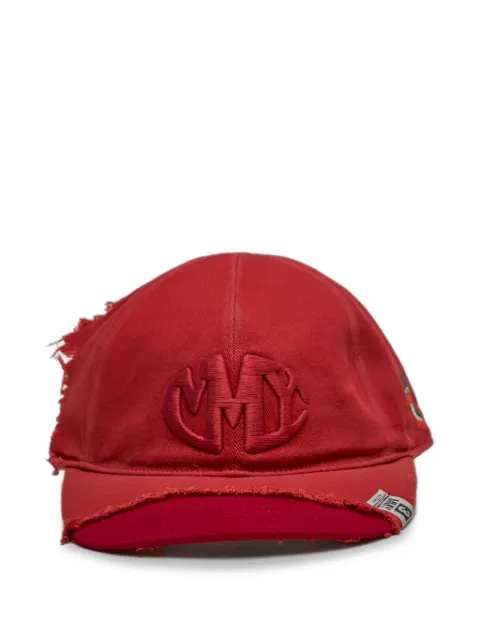 Maison MIHARA YASUHIRO embroidered-logo frayed-detail trucker cap