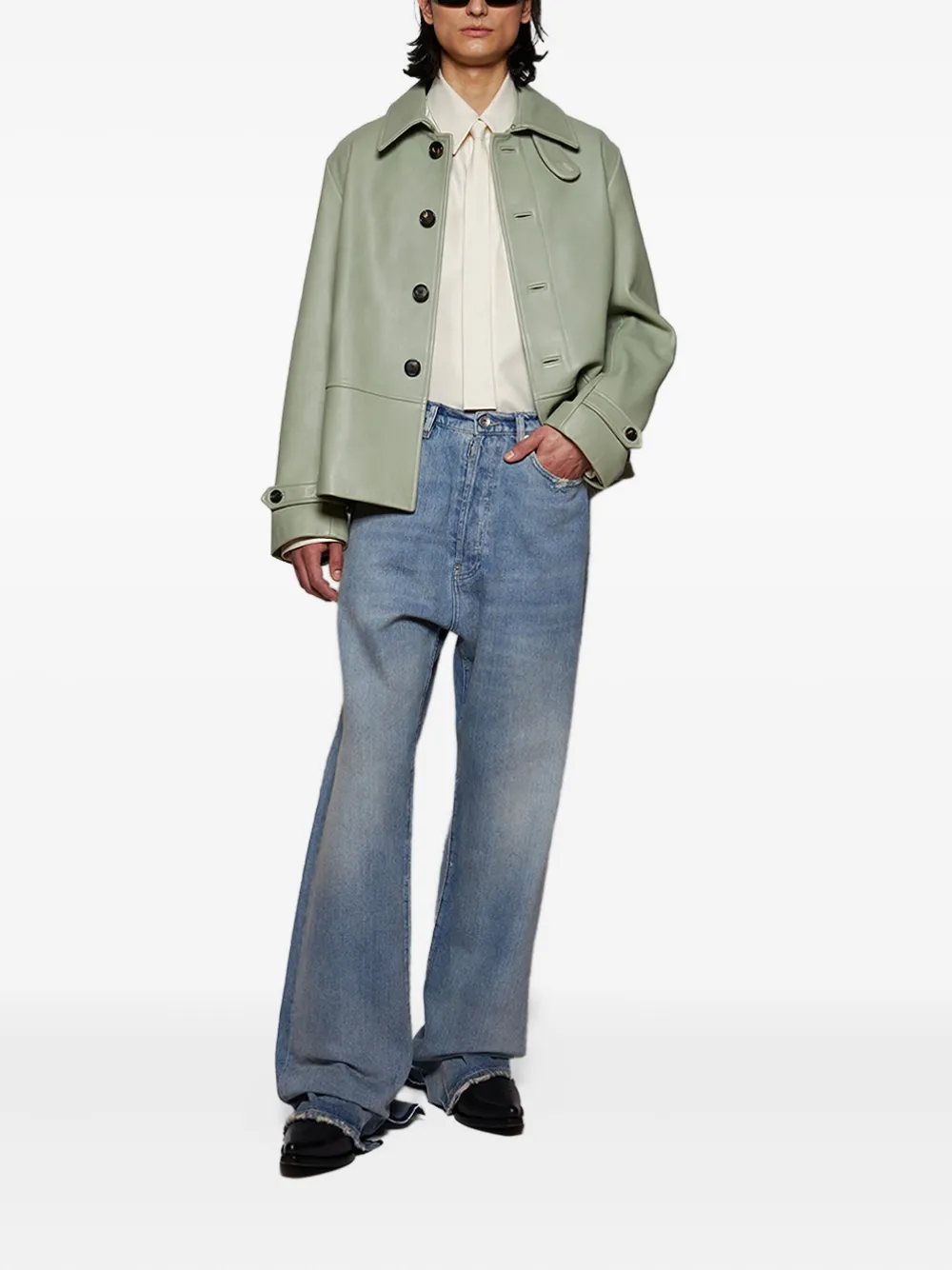 BODE button-fastening leather jacket | 가죽 재킷 | Image 2