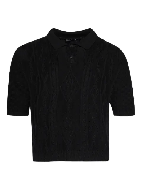 Enfants Riches Déprimés cable-knit polo shirt