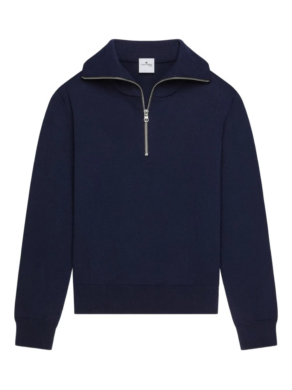 Courrèges long-sleeve zip-up sweatshirt | Blue | Image 1
