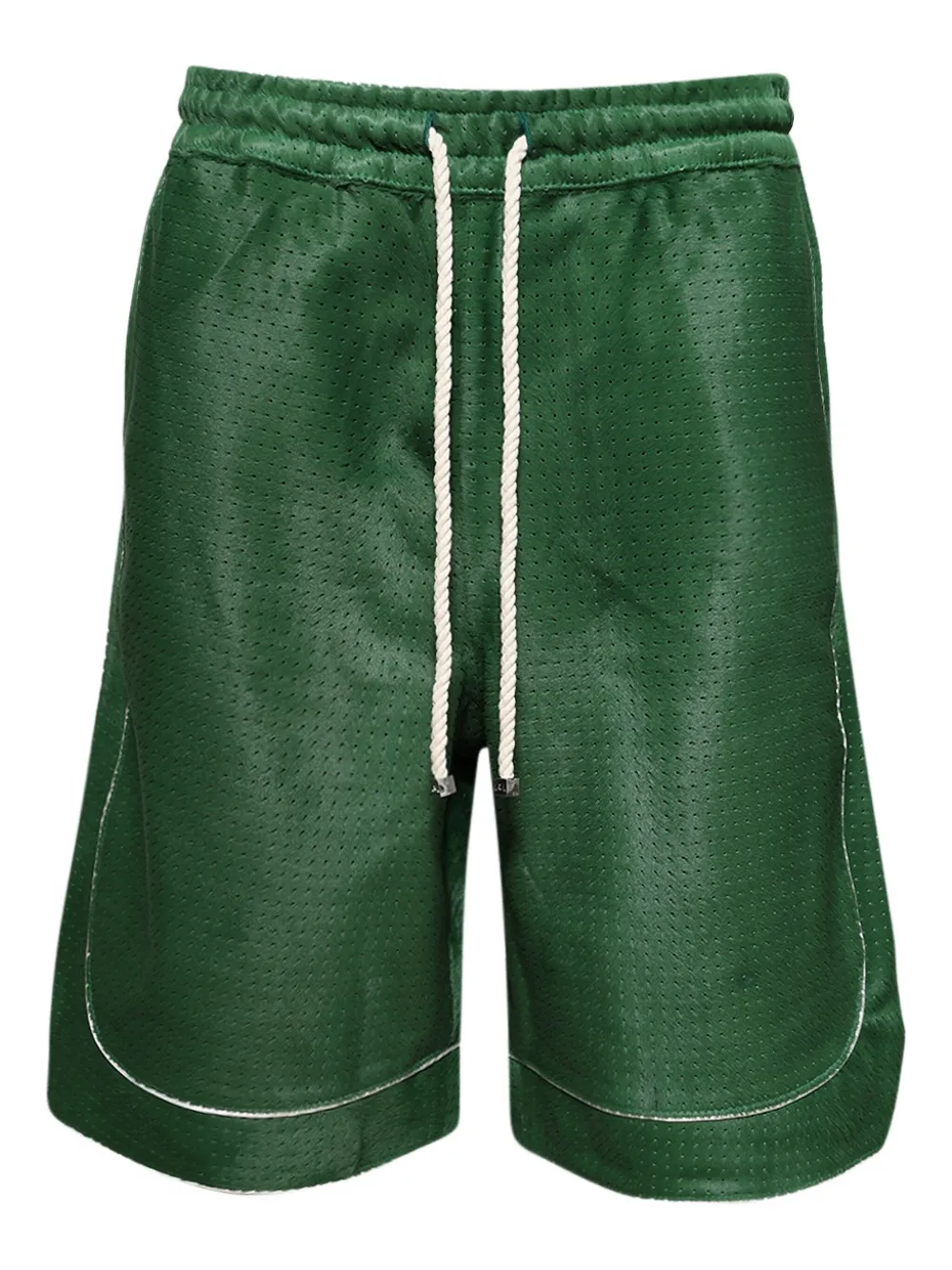 Nahmias Leren shorts Groen