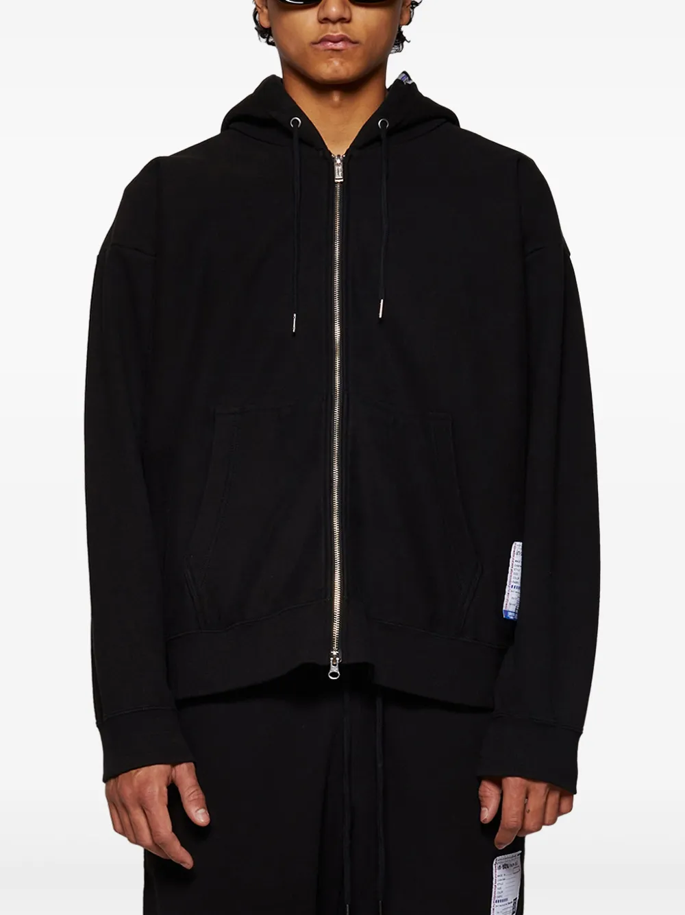 Maison MIHARA YASUHIRO Hoodie met logo-label Zwart