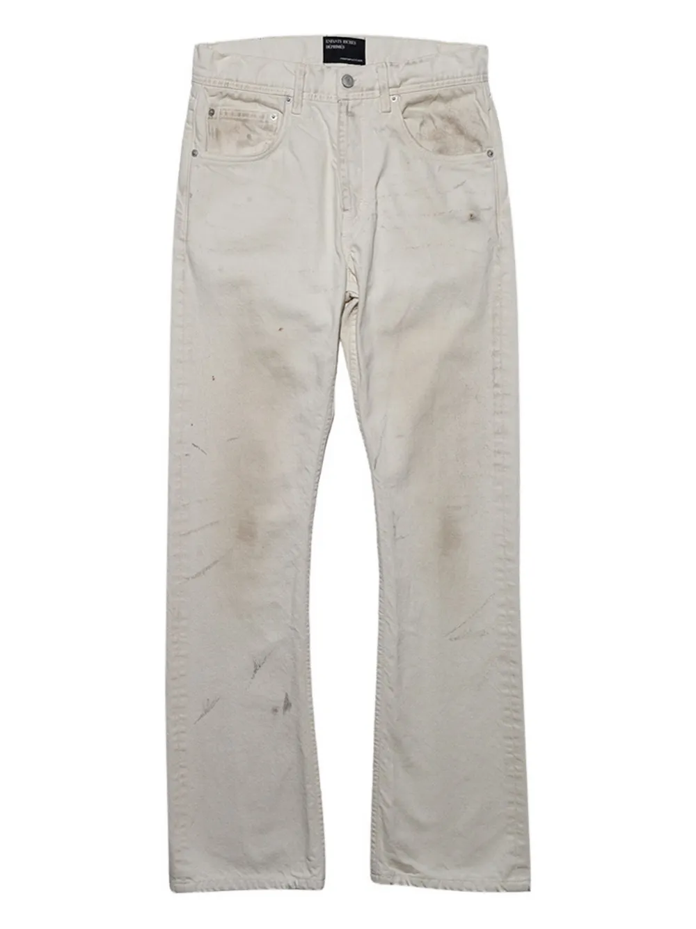 Enfants Riches Déprimés distressed cotton jeans | Neutrals | Image 1