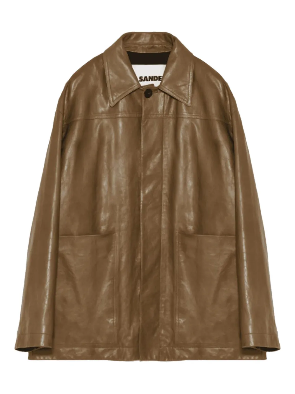 Jil Sander leather jacket | Brown | Image 1