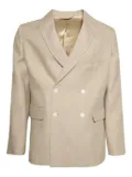 BODE linen double-breasted blazer - Neutrals