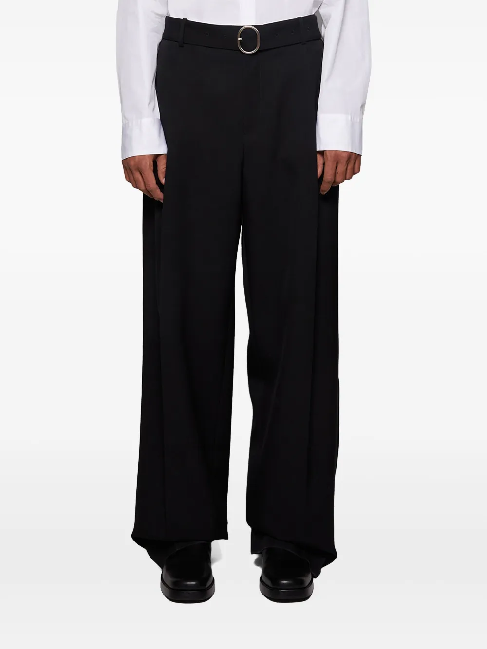 Jil Sander Wollen broek Zwart