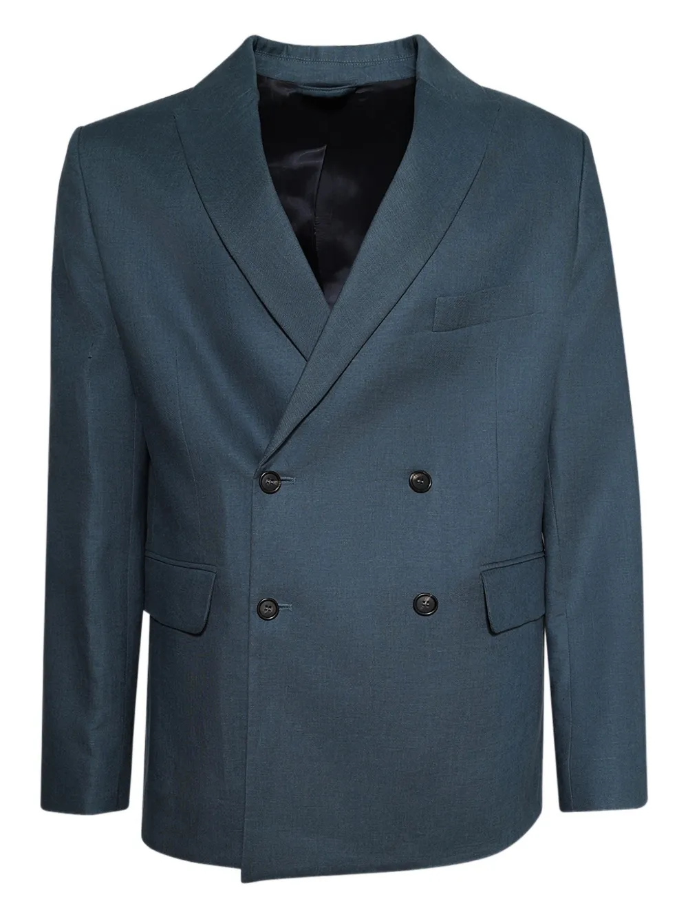 BODE double-breasted linen jacket - Blu