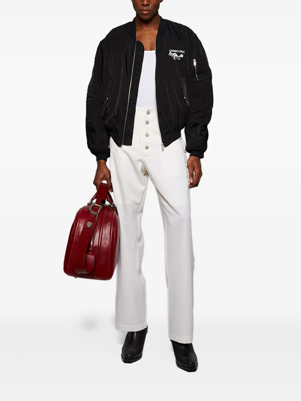 BLUEMARBLE Mariner broek met sierknopen - Wit