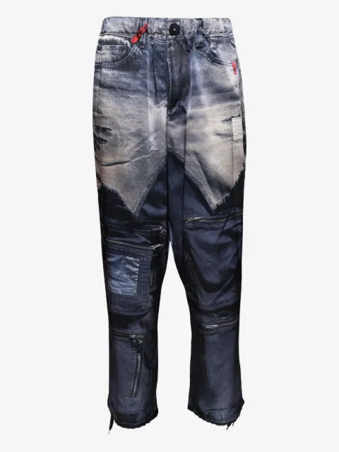 Maison MIHARA YASUHIRO pantalones con estampado trompe l'oeil