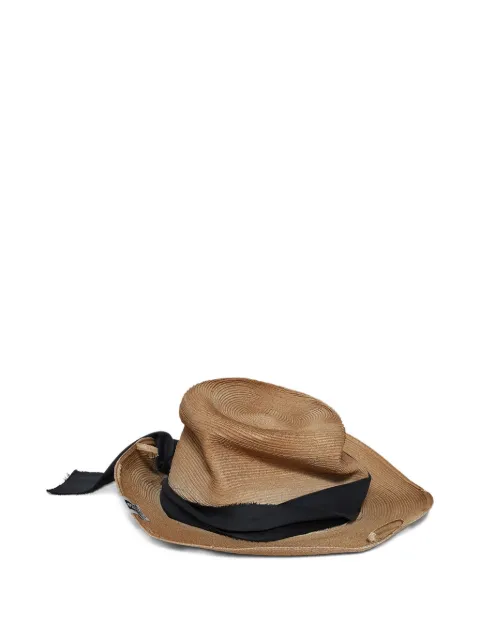 Maison MIHARA YASUHIRO ribbon-detail straw hat