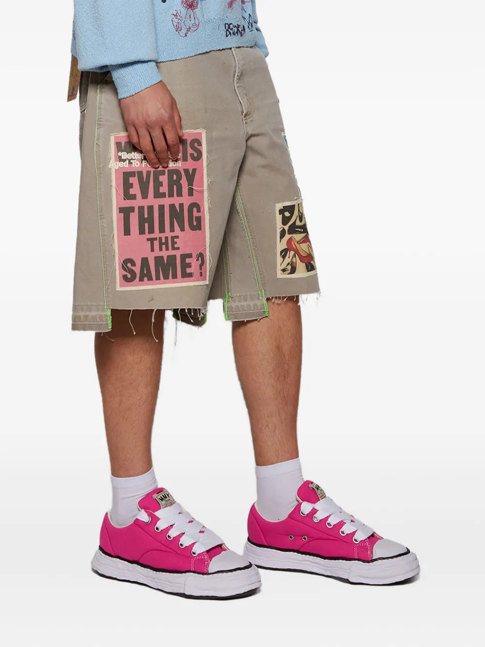 Maison MIHARA YASUHIRO Peterson 23 canvas sneakers Roze