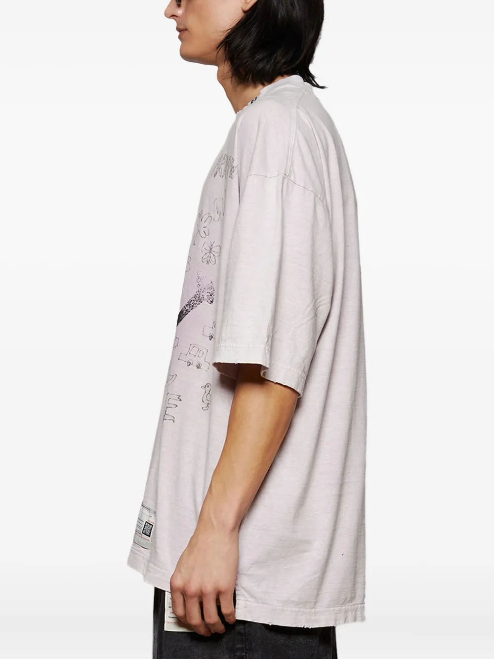 Maison MIHARA YASUHIRO T-shirt met print Roze