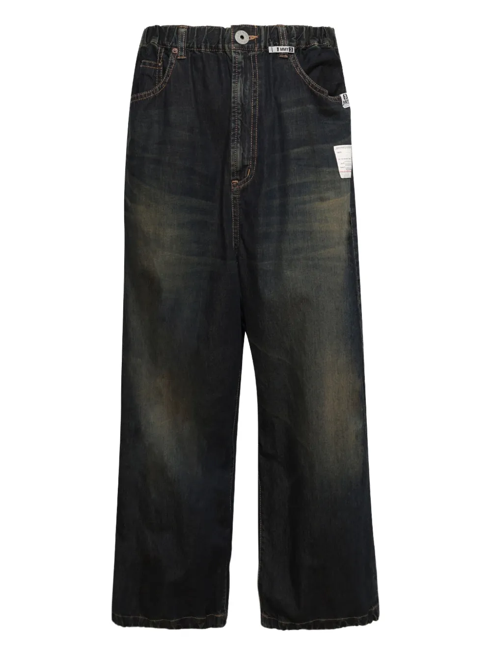 Maison MIHARA YASUHIRO Jeans met wijde pijpen Blauw