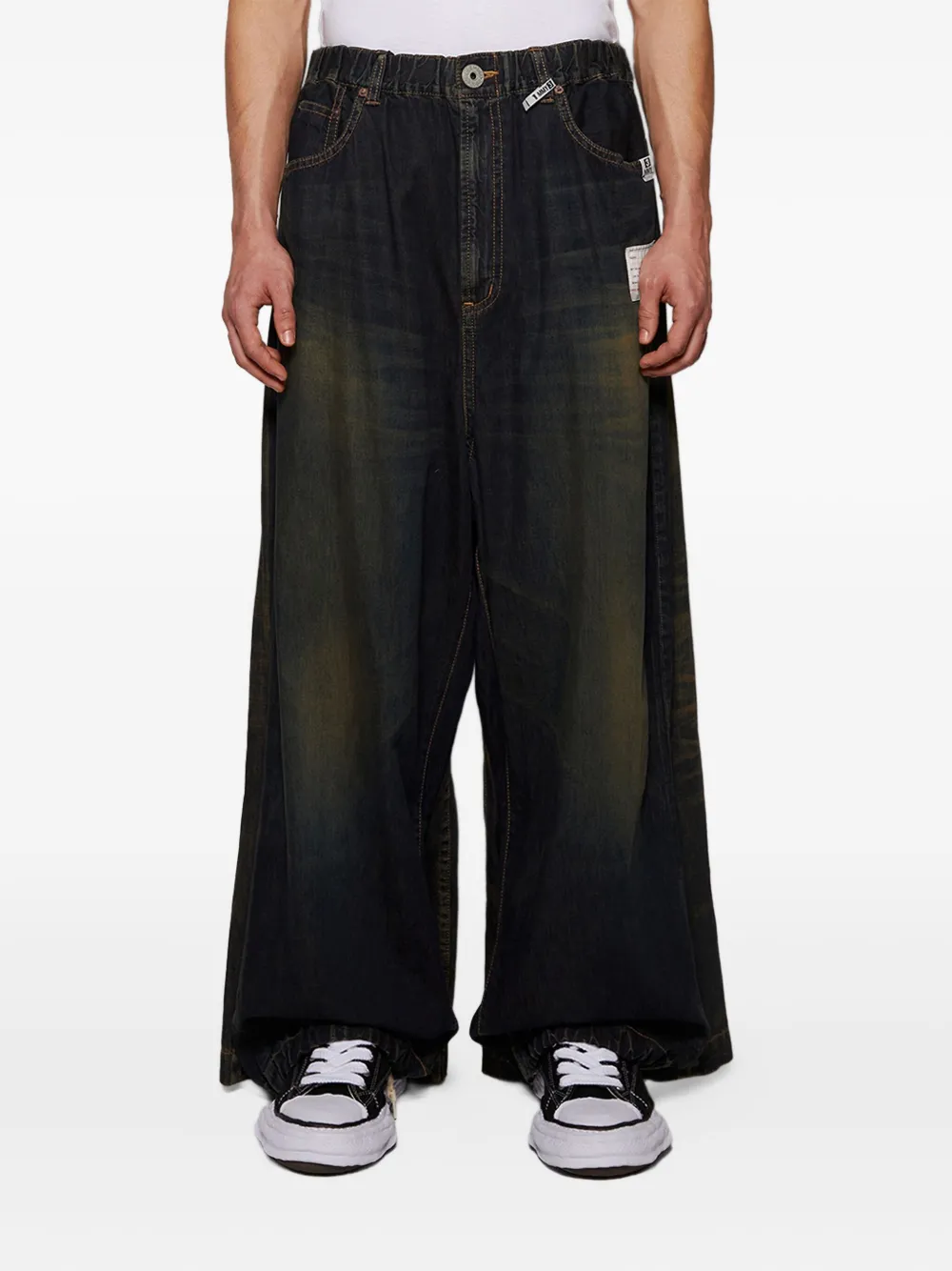 Maison MIHARA YASUHIRO Jeans met wijde pijpen Blauw
