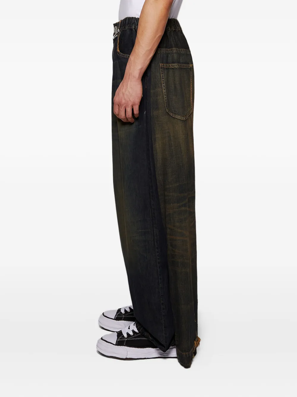 Maison MIHARA YASUHIRO Jeans met wijde pijpen Blauw