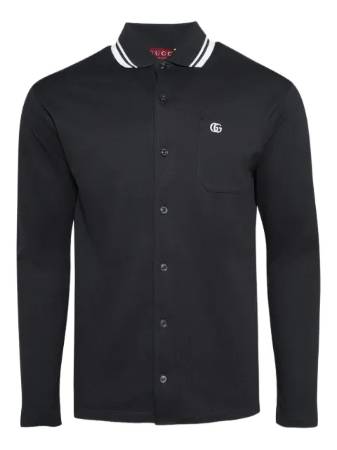 Gucci long-sleeve stretch-cotton polo shirt