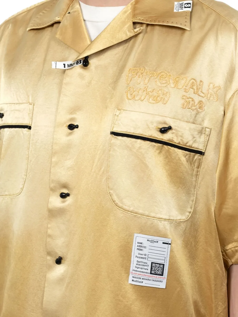 Miharayasuhiro Short-sleeve Shirt In Gold