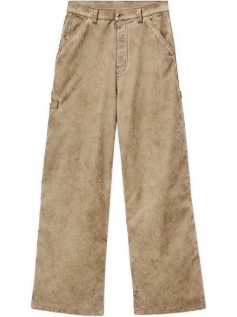 Alexander Wang jeans con acabado afelpado