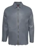 Diesel L-Mart-B zip-front leather jacket - Grey