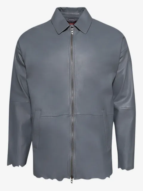 Diesel Giacca L-Mart-B in pelle con zip
