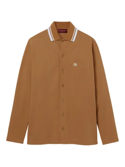 Gucci long-sleeve piquet shirt