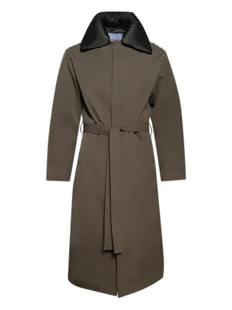 BLUEMARBLE studded-shoulder belted trench coat