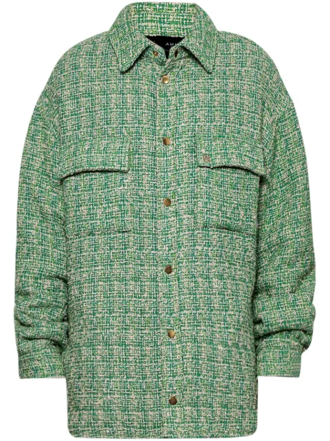AMIRI sobrecamisa capitonada de bouclé