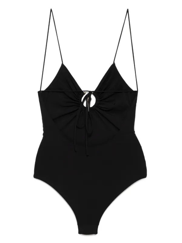 Christopher Esber Ruched Orbit One Piece | Black | FARFETCH
