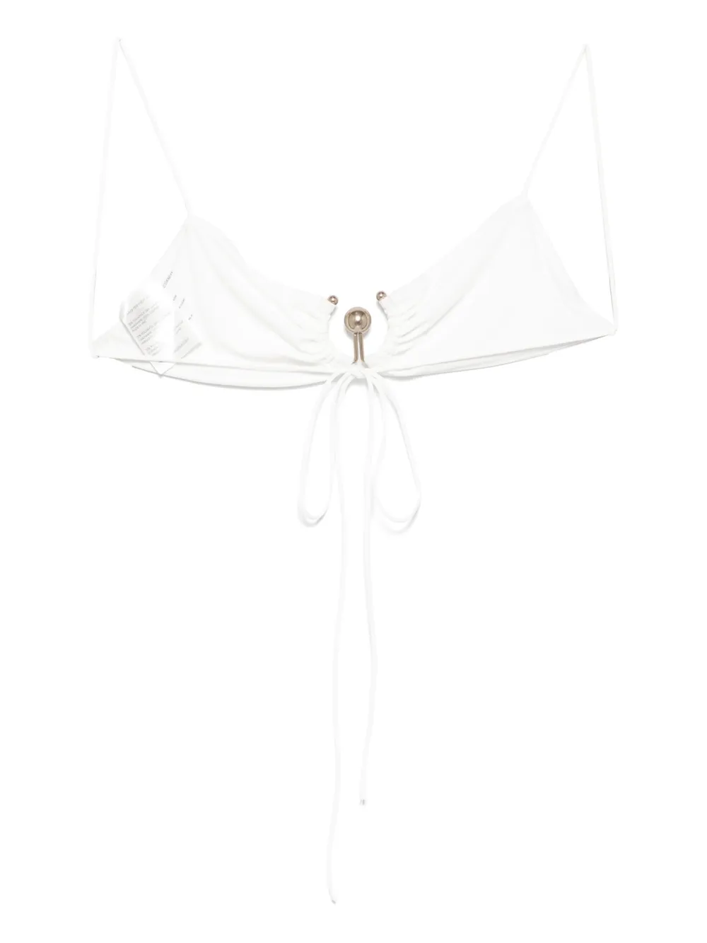 Christopher Esber Orbit mini-bikinitop met ruches Wit
