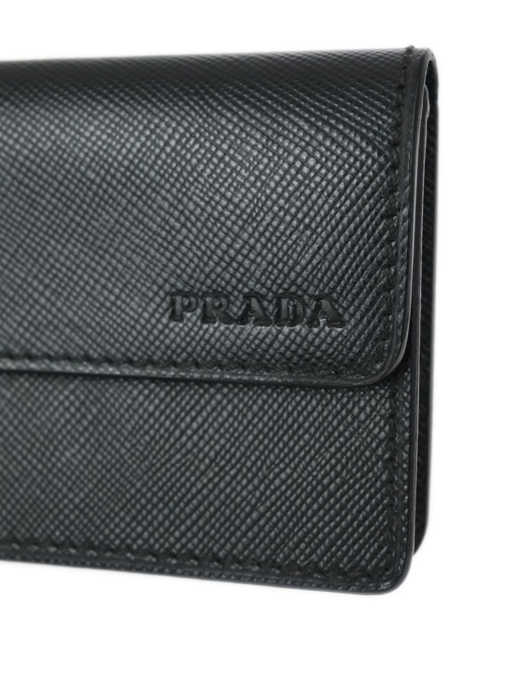 Pre-owned Prada 1990-2000s Logo-debossed Wallet In Black