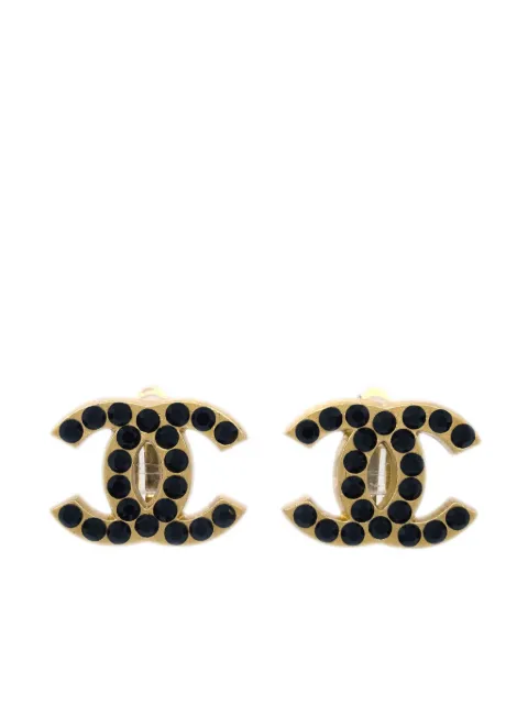CHANEL Pre-Owned boucles d'oreilles à logo CC (2001)