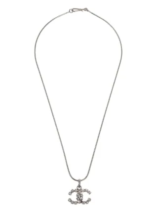 CHANEL シルバーチェーンネックレス CHANEL Pre-Owned 2000 ココマーク ネックレス | シルバートーン