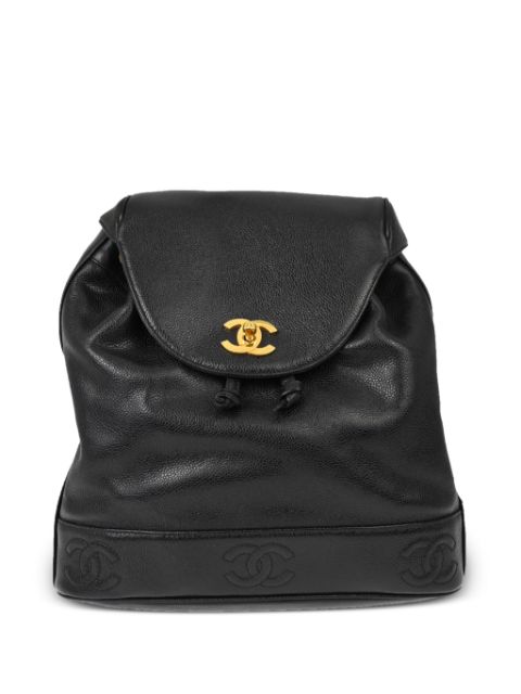 HOT SALE CHANEL 1995 Triple CC backpack Women