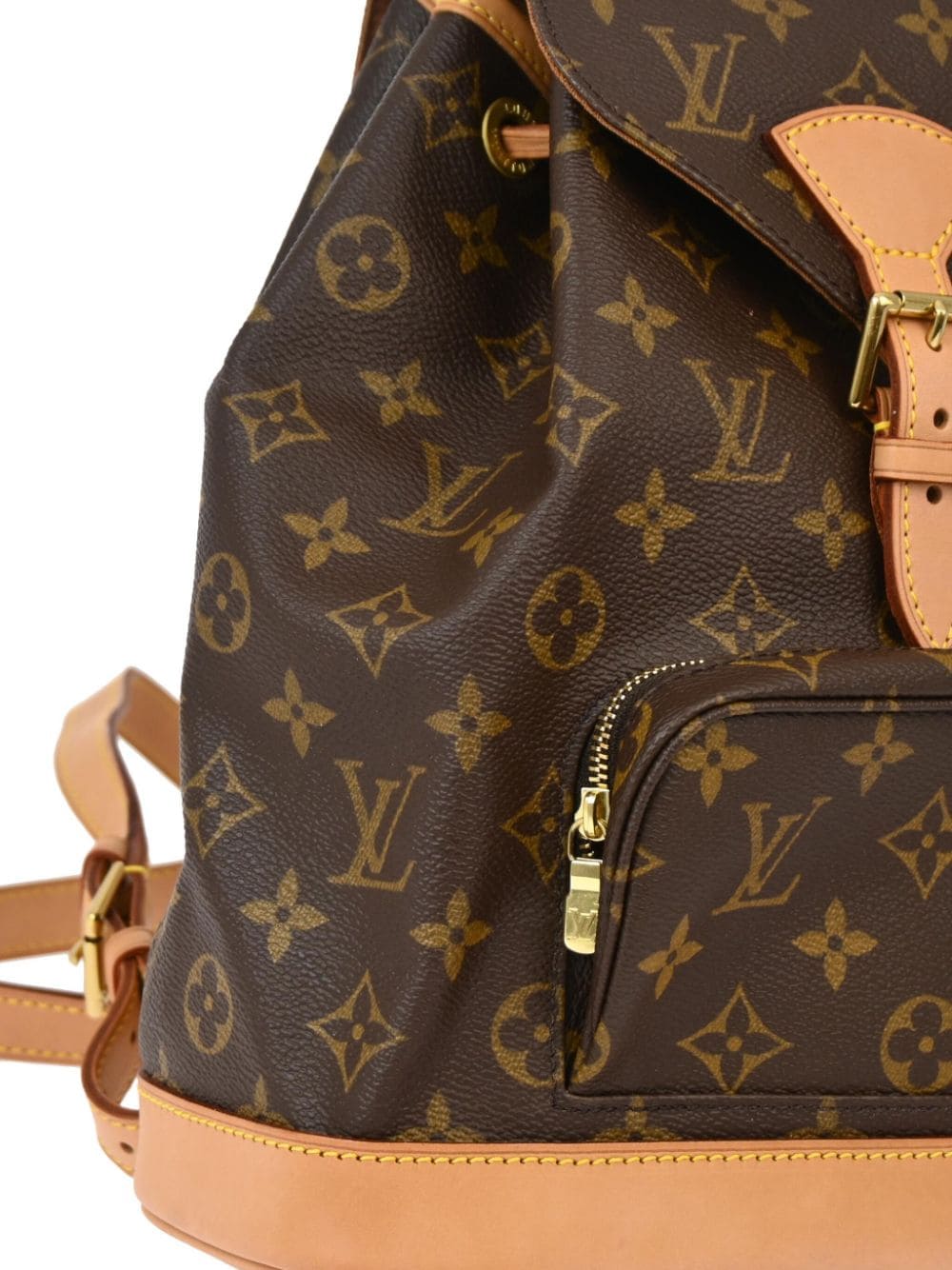 Pre-owned Louis Vuitton 2001 Montsouris Mm Backpack In Brown