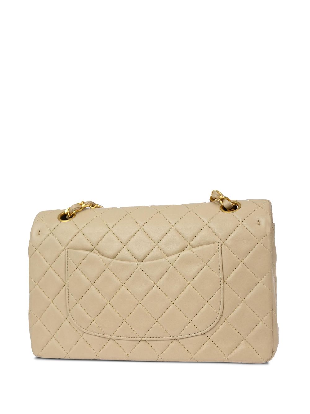 CHANEL Pre-Owned 1992 Double Flap medium schoudertas - Beige