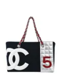 CHANEL Pre-Owned 2002 Nº5 Choco Bar tote bag - Blue