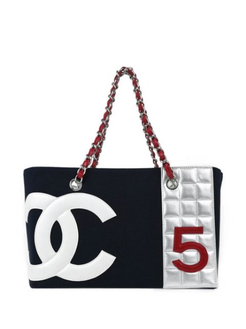 HOT SALE CHANEL 2002 No5 Choco Bar tote bag Women