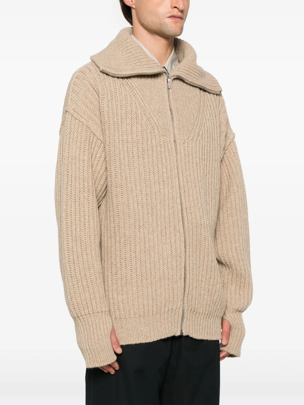 LEMAIRE Ribgebreid vest Beige