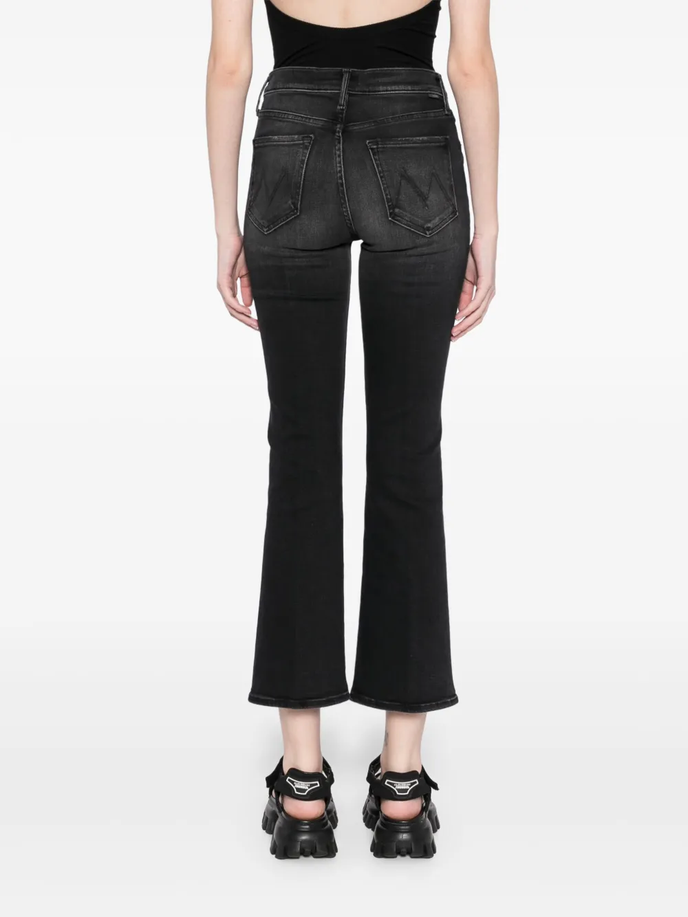 MOTHER Outsider flood jeans Zwart