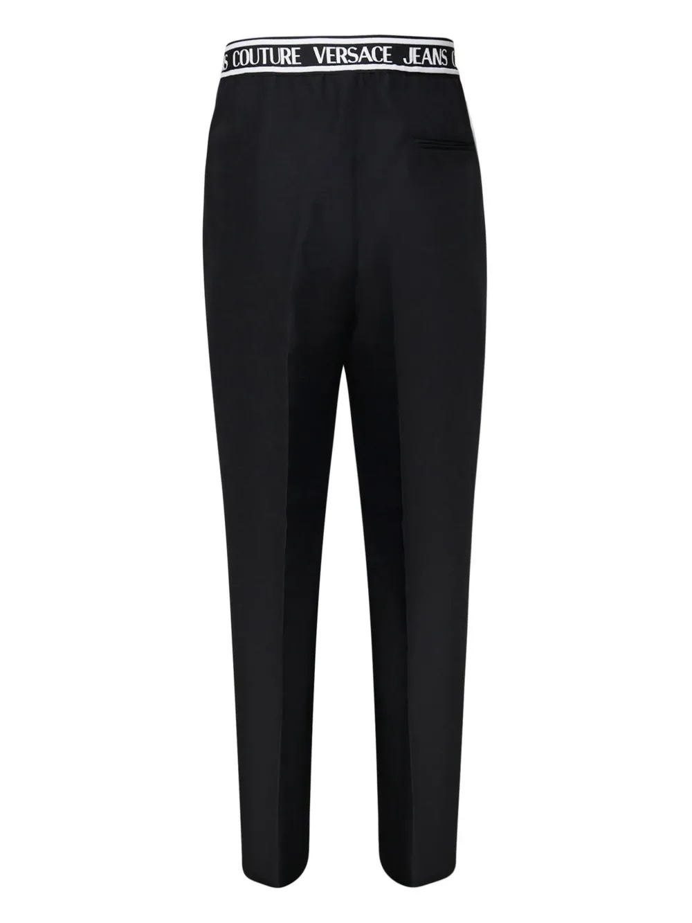 Versace Jeans Couture Pantalon met logo tailleband - Zwart