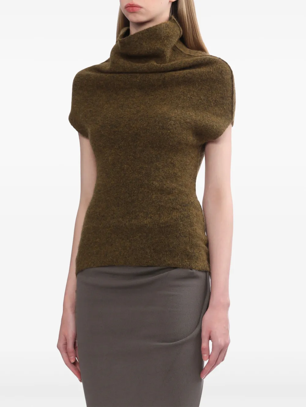Rick Owens Sweater met pofmouwen Groen