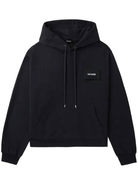 We11done logo-appliqué hoodie