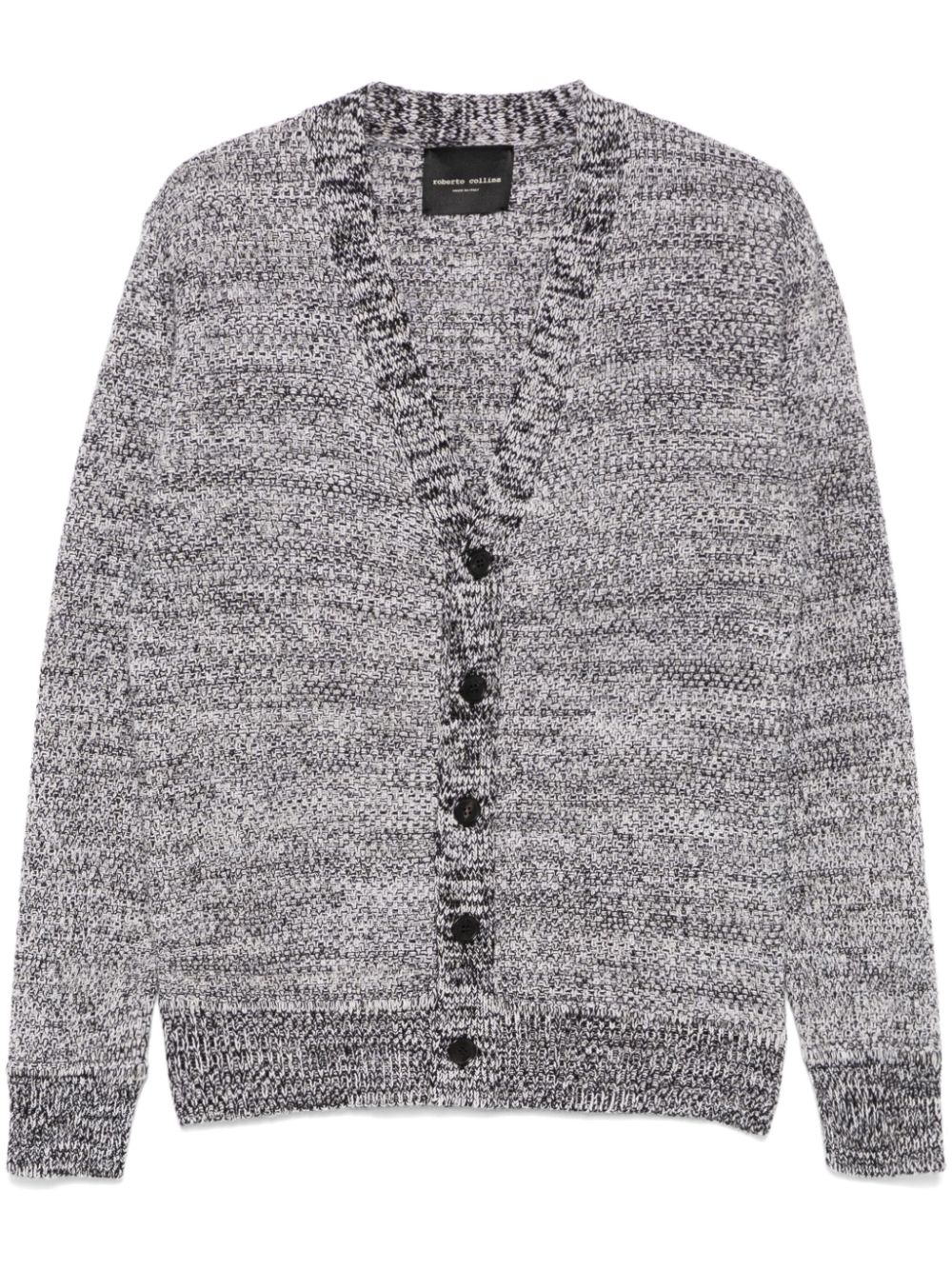 Shop Roberto Collina Mélange Cardigan In Black