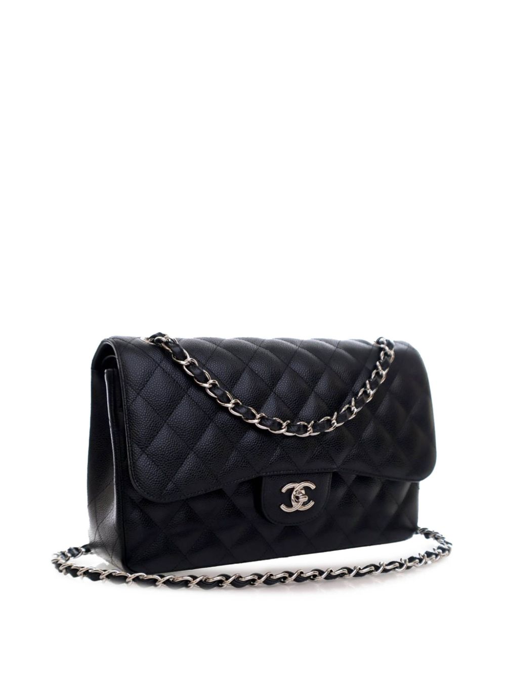 CHANEL 2011 Jumbo Classic Caviar Double Flap shoulder bag Women