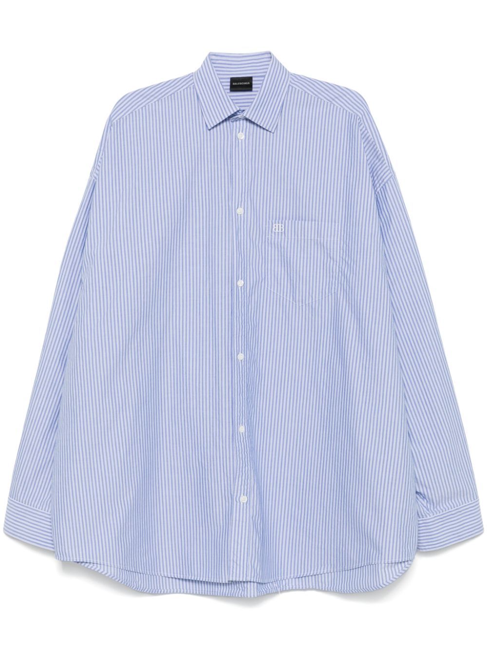 Shop Balenciaga Knot-detail Shirt In Blue