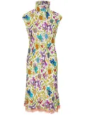 Shanghai Tang silk floral-print dress - White