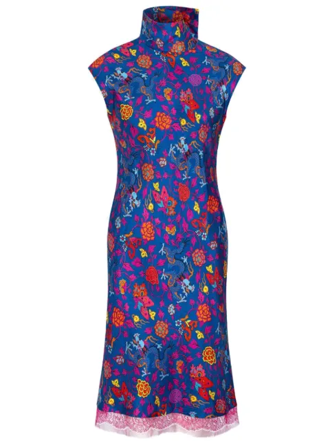 Shanghai Tang silk floral-print dress