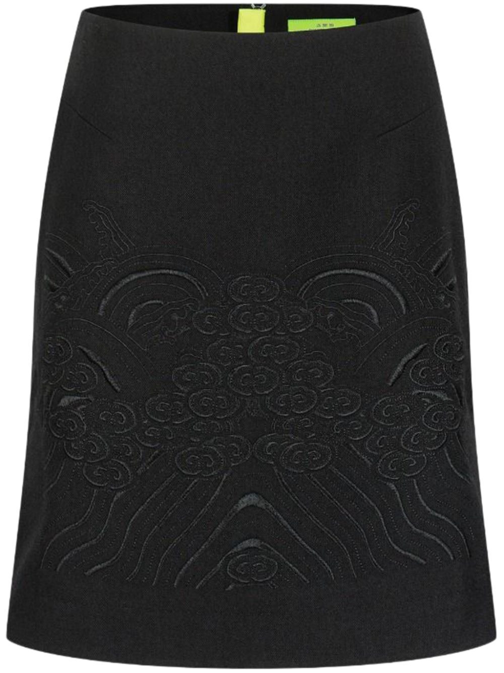 Shanghai Tang Lishui embroidered mini skirt - Black