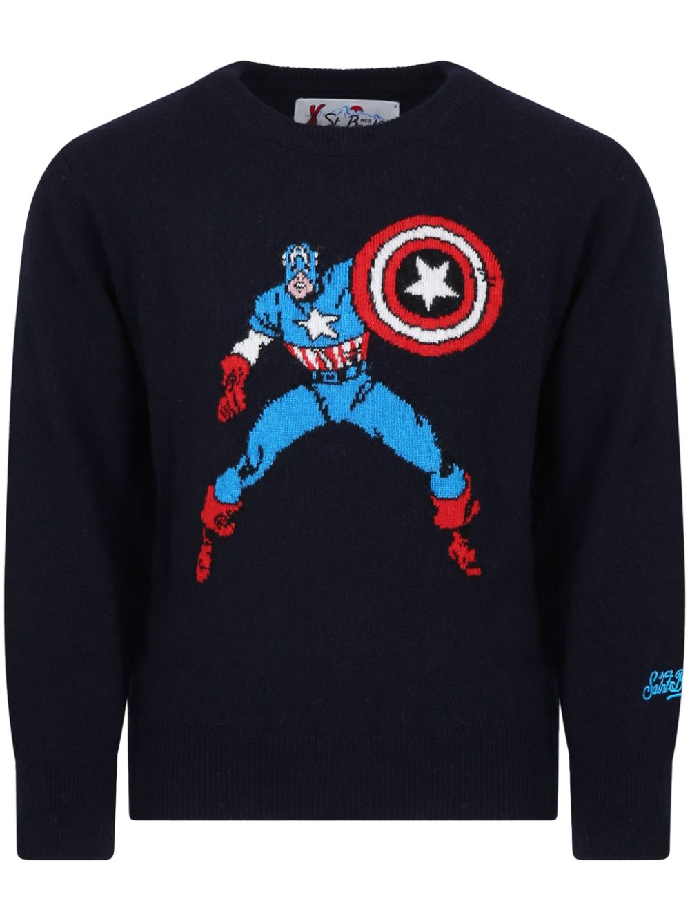 MC2 Saint Barth Kids sweat Captain America - Bleu