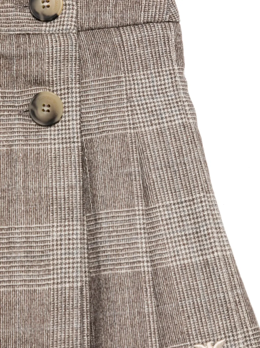 Emporio Armani Kids Geruite rok Beige